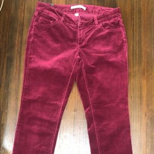 vintage velvet lauren conrad burgundy red pants! used but in great condition!